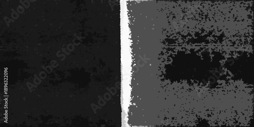 Abstract grayscale image featuring a vertical line dividing dark and textured areas