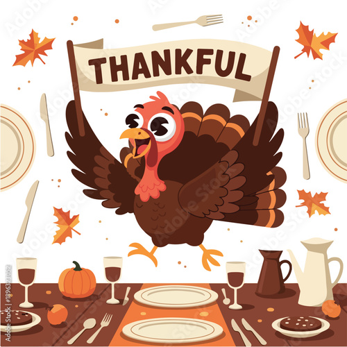 thanksgiving turkey vector illustration