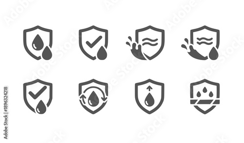 Free Download Set of black shiny shield icons for security and web design - GFXLoad