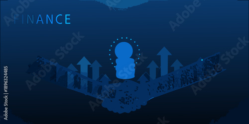 Financial growth and success a person rising above challenges and obstacles