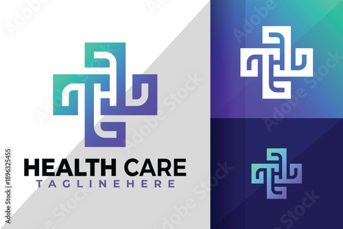 Letter H Health Care Logo Logos Design Element Stock Vector Illustration