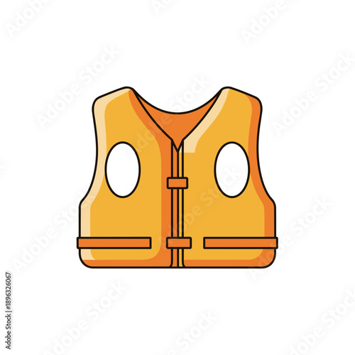 Vibrant orange life jacket for safety and adventure seekers