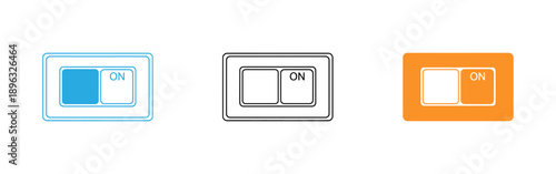 Light switch icons in different colors