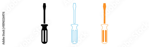 Colorful screwdriver icons