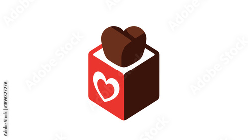 Sweet Heart Chocolate Box Gift Icon