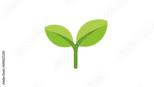 Green Sprout Growing Concept Simple Vector Illustration