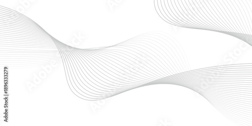 Modern abstract glowing wave lines on white background. Dynamic flowing wave design element. Futuristic technology and sound wave pattern. Abstract Modern Line, Wave Designed On white Background.