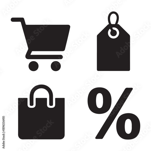 E commerce sale special offer silhouette for seasonal campaigns