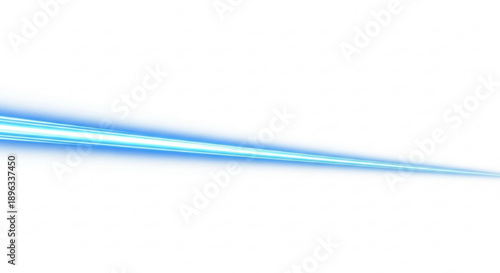 A bright blue streak of light with a subtle gradient effect moving diagonally across the frame