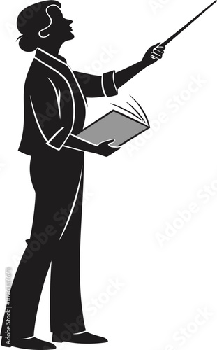 Silhouetted image of a man s legs and shoes in a stark design