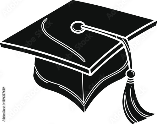 A minimalist white background featuring a stylized purple abstract shape