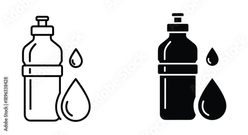 Black and clear essential oil bottles with dropper isolated on white background vector illustration