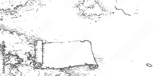 Abstract grunge vector frame featuring a messy black ink brush texture and vintage paint splatter design on a rough paper element for an artistic dirty border pattern