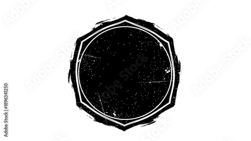 Black Seal Stamp Emblem Icon.