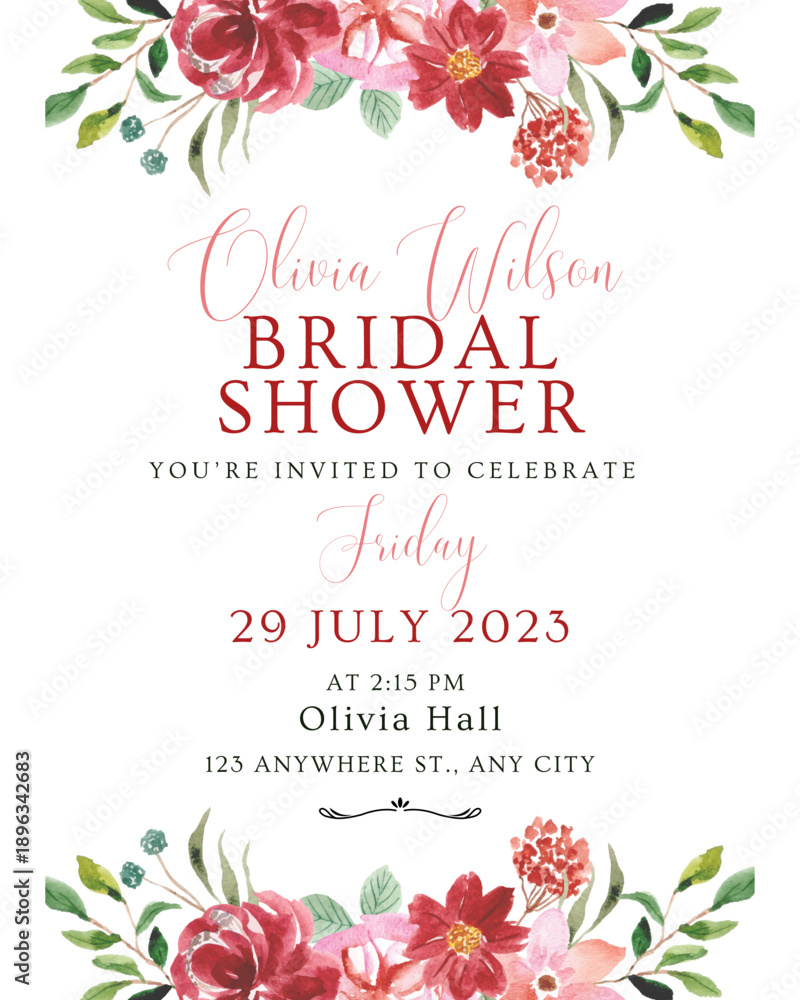 Obraz premium Bride to Be Invitations - Bridal Shower Invites & Bachelorette Party Cards ,Beautiful bride-to-be invitations for bridal showers, bachelorette parties, and pre-wedding celebrations. Elegant designs 