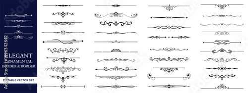 Classic Decorative Flourish Dividers and Vintage Borders Set