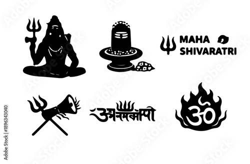 6 sets of Maha Shivaratri icons