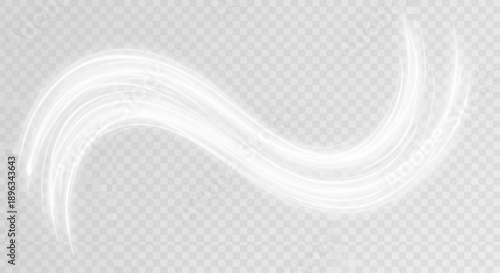 White swirling brush stroke with gray checkered pattern