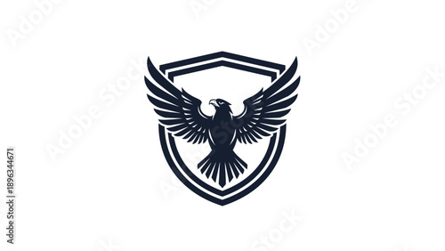 Black Eagle Logo Design Element.