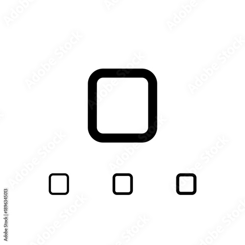 Number 0, digital numeral zero, including set of four different cyber numbers, regular, medium, semi bold, vector illustration 10EPS