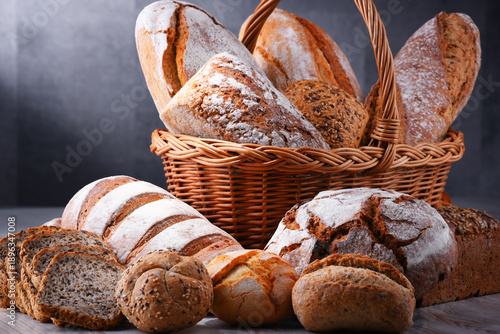 Wallpaper Mural Composition with assorted bakery products Torontodigital.ca