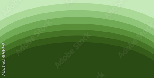 Vector curved lines and planes with green gradient colors and empty space as background design inspiration for visual communication or decorative art and applied art