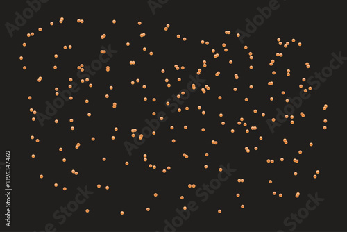 Minimalist digital pattern of small orange dots representing data flow or starry night sky.