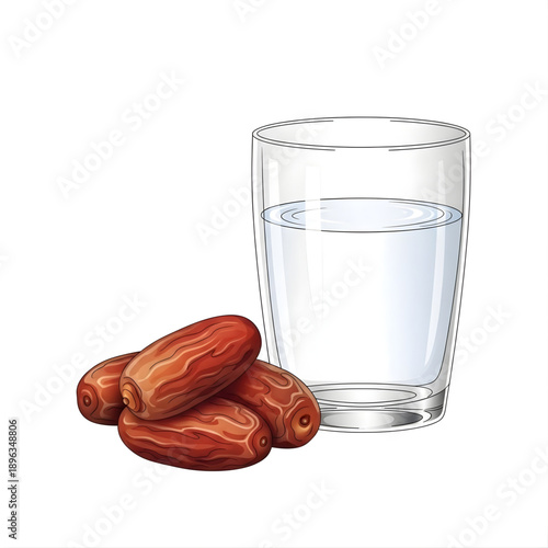 Glass of Water with Dates