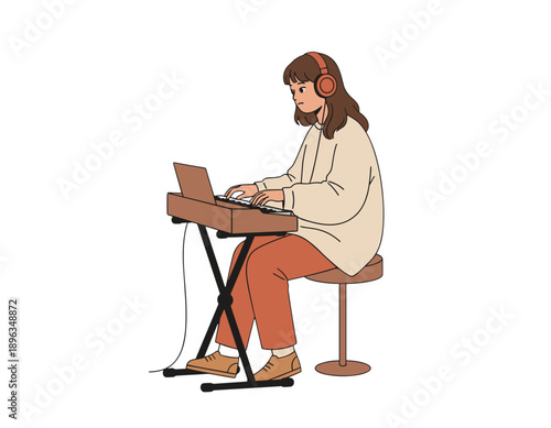 musical instruments, cartoon musicians, male musicians, female musicians, band members, music performance, playing instruments, music education theme, creative music scene, cheerful performers, orches