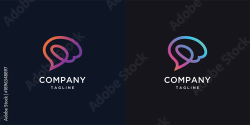 innovation brain logo design