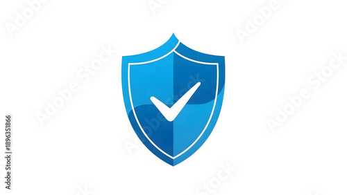 Free Download Blue shield icon with white checkmark on white background for security concepts transparent background - GFXLoad