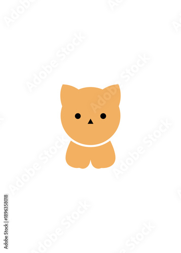 Cartoon cat illustration isolated on black background