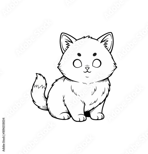 Cartoon cat illustration on black background