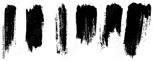 Grunge brush vector. Abstract black spots on white background. 