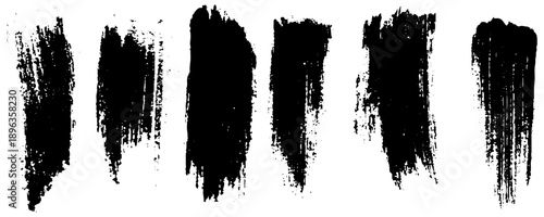 Grunge brush vector. Abstract black spots on white background. 