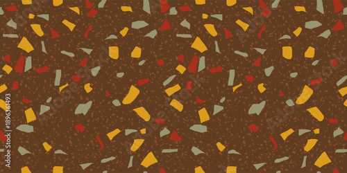 Stylish Dark Terrazzo Marble Seamless Pattern for Interior design, textile print and Surface Design