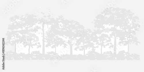 Silhouetted forest landscape with dense tree line and subtle sky detail