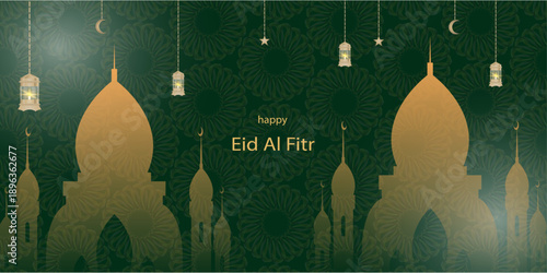 Elegant gradient background for eid al-fitr celebration