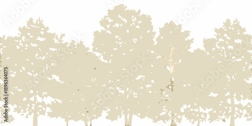 A minimalist depiction of a forest with tall slender trees