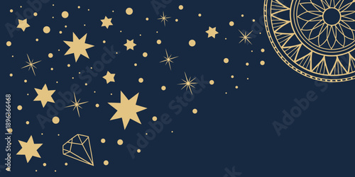 A seamless vector illustration of a starry night sky featuring a moon and snow patterns for a blue winter holiday wallpaper design

Would you like me to generate a few more variations or perhaps an im