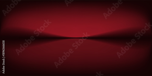 Abstract gradient podium background. Empty red 3D studio background. Clean scene for product presentation mockup template. eps 10