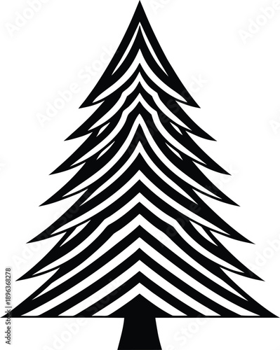 set of christmas trees