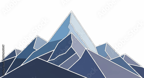 Geometric Mountain Peaks Abstract Design.