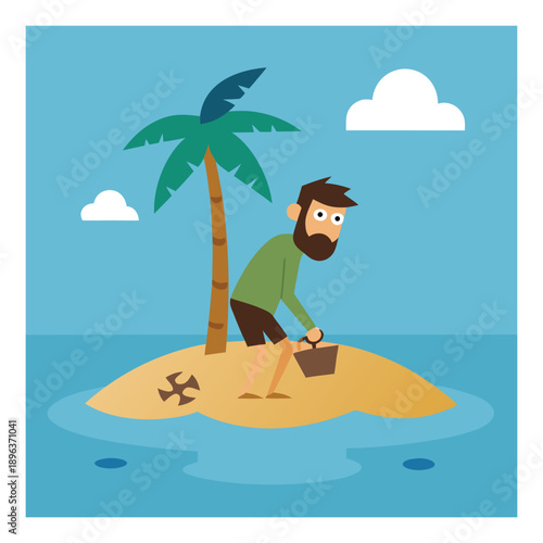man on the beach