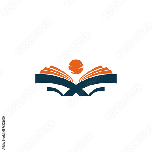 book art illustration logo design concept