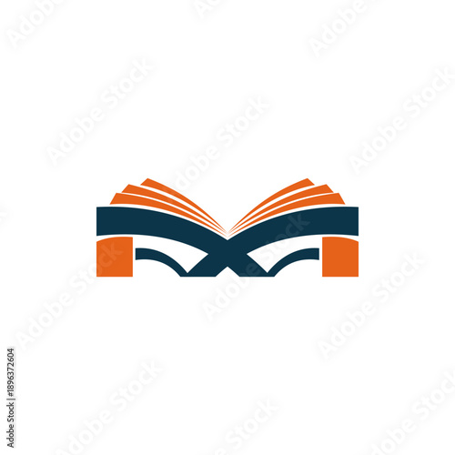 book art illustration logo design concept