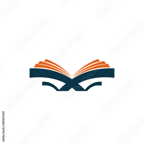 book art illustration logo design concept