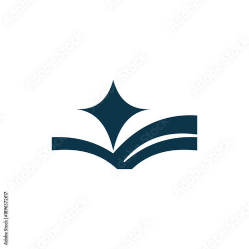 book art illustration logo design concept
