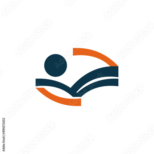 book art illustration logo design concept