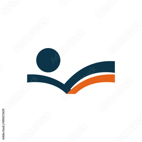 book art illustration logo design concept